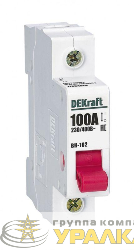 Выключатель-разъединитель 1п 100А ВН-102 DEKraft 