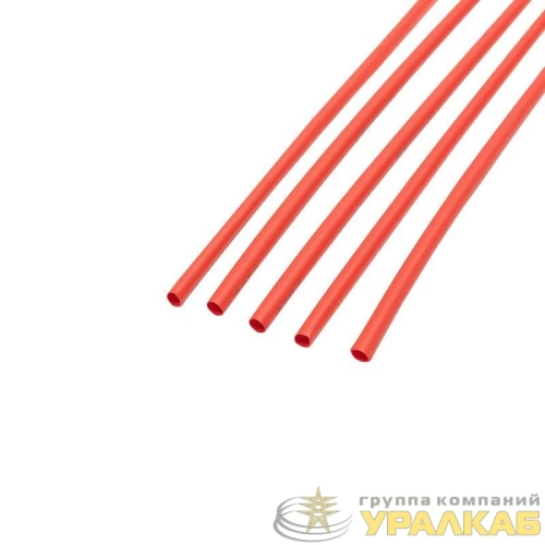 Трубка термоусадочная ТУТ нг 3.0/1.5 красн. 1м REXANT 