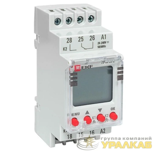 Таймер электронный двухканальный ТЭ-80 24-230В EKF te-80-24-2 детальная картинка