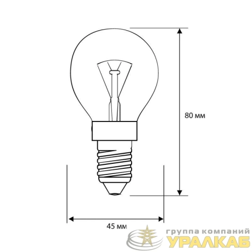 Лампа накаливания MIC D CL 40Вт E14 Camelion 9869