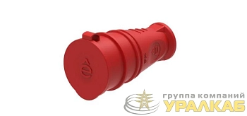 Розетка кабельная MultiSet 16А 2P+E 250В IP44 каучук красн. SE 