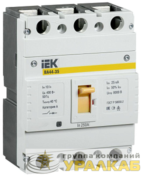 Выключатель автоматический 3п 250А 25кА ВА44 35 IEK SVA4410-3-0250