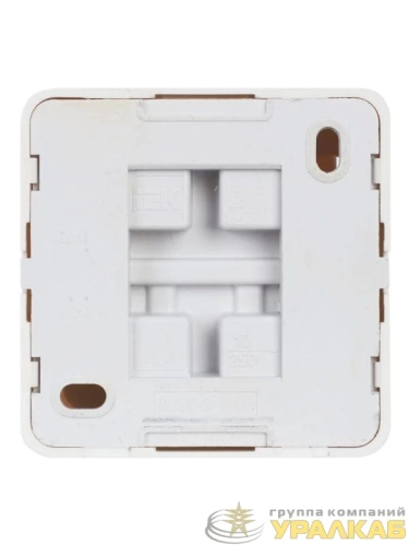 Выключатель 2-кл. ОП Октава 10А IP20 ВС20-2-1-ОБ с индикацией бел. IEK EVO21-K01-10-DC детальная картинка