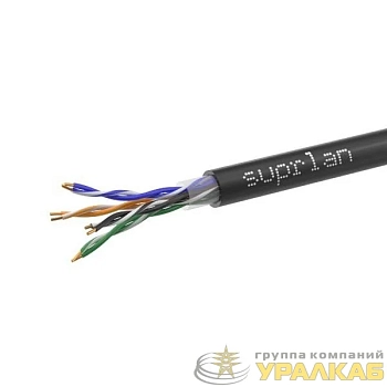 Кабель витая пара U/UTP кат.5E 4х2х0.51 24AWG solid Cu PE Out. Premium 305м (м) SUPRLAN 01-0311-2