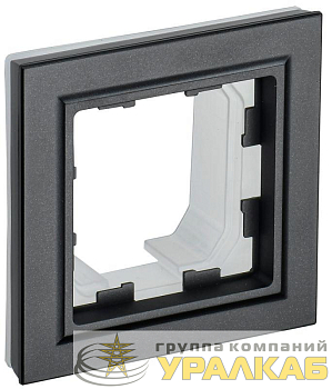 Рамка 1-м IP44 BRITE РУ-1-БрЧ-44 черн. IEK BR-M12-44-K02