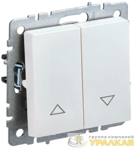 Выключатель жалюзи СП BRITE ВС10-1-5-БрЖ 10А механизм жемчуж. IEK BR-V15-0-10-K36 детальная картинка