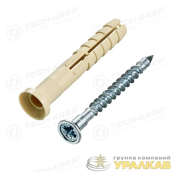 Дюбель-гвоздь 6х40 пот. манжета (нейлон) (уп.150шт) Tech-KREP 