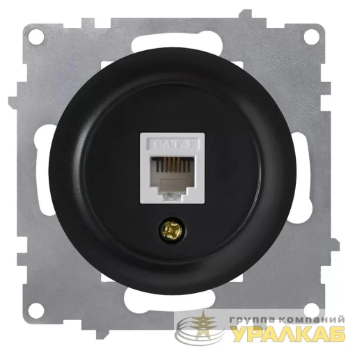 Розетка телефонная 1-м СП Florence RJ11 механизм черн. (1E20601303) OneKeyElectro 