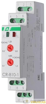 Реле температурное CR-810-1 (Для защ. электродвиг. от перегрева; монтаж на DIN-рейке; сопротив. петли датч. при превыш. темп. 600…3500Ом; регул. гистерезис; PTC (в компл. не поставляется) 24-127В/127-420В AC/DC 1NO/NC 16А) F&F EA05.002.002