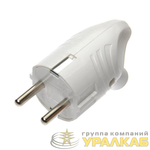 Вилка электрическая с заземл. с кольцом (ушком) 16А 250В IP20 бел. TOKOV ELECTRIC TKL-PLUZR-C01 детальная картинка