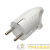 Вилка электрическая с заземл. с кольцом (ушком) 16А 250В IP20 бел. TOKOV ELECTRIC TKL-PLUZR-C01 детальная картинка