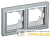 Рамка 2-м IP44 BRITE РУ-2-БрА-44 алюм. IEK BR-M22-44-K47