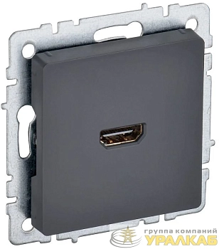 Розетка СП BRITE HDMI РHDMI-0-БрГ механизм графит IEK BR-H10-K53