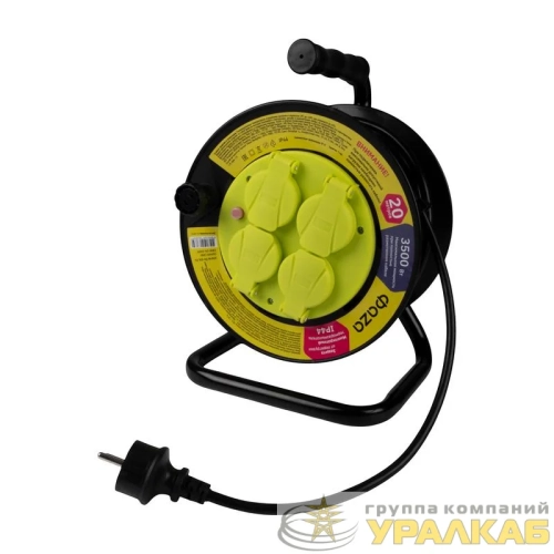 Удлинитель на катушке 4х20м с заземл. IP44 CRW-04-2000 ФАZА 