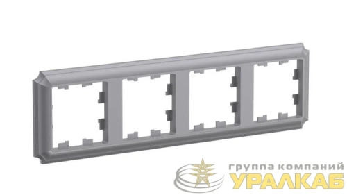 Рамка 4-м AtlasDesign Antique универс. сталь SE 