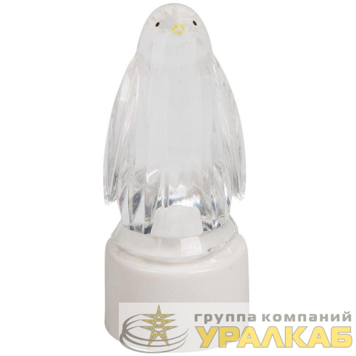 Фигура светодиодная "Пингвин Кристалл" 1LED RGB 0.1Вт IP20 на подставке элементы питания 3хAG13(LR44) (в компл.) Neon-Night 
