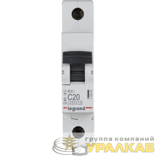 Выключатель автоматический модульный 1п C 20А 4.5кА RX3 Leg 419665 детальная картинка