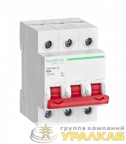 Выключатель нагрузки 3п 63А 400В City9 Set SE C9S16363