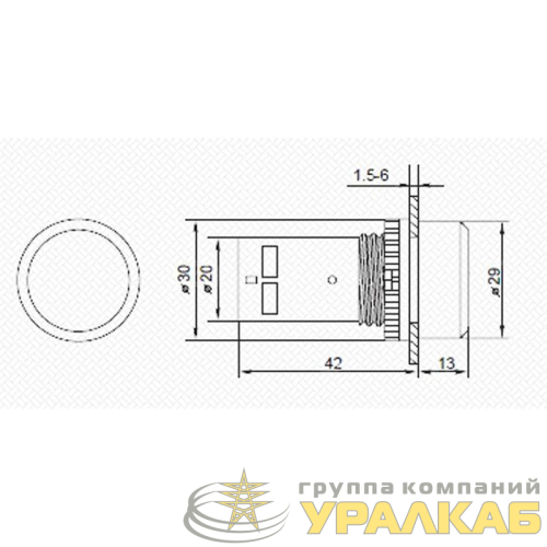Кнопка EB22 возвратная зел. NO+NC 230 В Rexant 