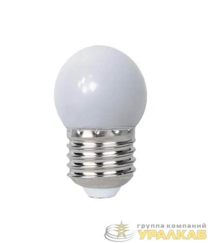 Лампа светодиодная PLED-ECO 1Вт G45 шар 3000К тепл. бел. E27 для Белт-лайт Pro JazzWay 5040649 детальная картинка