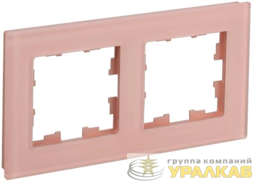 Рамка 2-м BRITE РУ-2-2-БрП стекло перс. матов. IEK BR-M22-G-31-K96 детальная картинка