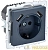 Розетка BRITE РЮш10-1-БрМ 16А с USB A+A 2.1А с заземл. защ. шторки механизм маренго IEK BR-R14-16-U21-D21-K35