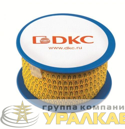 Колечко маркировочное "7" 2.5-5мм черн./желт. (уп.1000шт) DKC 