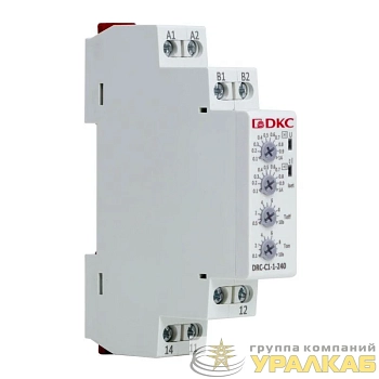 Реле контроля тока тип DRC 0.1-1А конфигурация контакта 1CO 24-240 AC/DC DKC DRC-C1-1-240
