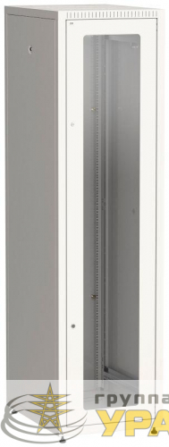 Шкаф сетевой LINEA E 42U 600х800мм стекл. передняя дверь задняя металлическая сер. ITK LE35-42U68-GM