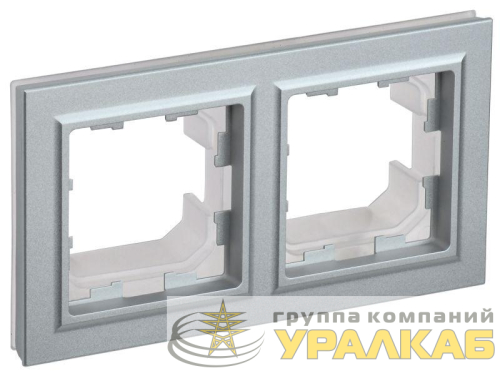 Рамка 2-м IP44 BRITE РУ-2-БрА-44 алюм. IEK BR-M22-44-K47 детальная картинка