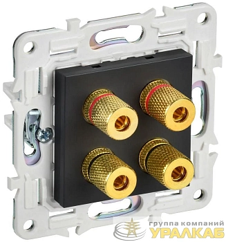 Аудиорозетка 4-м SKANDY SK-A01Bl черн. IEK SK-S40-K02