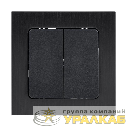 Переключатель проходной 2-кл. Стокгольм 10А механизм черн. PROxima EKF EZV10-027-10 детальная картинка