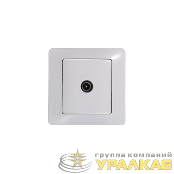 Розетка телевизионная проходная TV 1-м СП Glossa 4дБ механизм бел. SE GSL000192