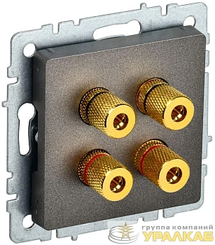Аудиорозетка 4-м BRITE РА10-БрТБ механизм бронза IEK BR-S40-K45