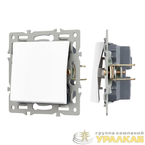 Механизм выключателя одноклавишный проходной SWT-MKP1-PL-WH (250В 16А) Arlight 