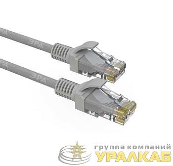 Патч корд U/UTP кат.5e PC-2U-A 2м сер. Simple Эра Б0051372