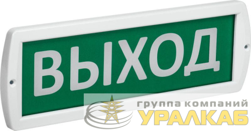 Оповещатель охранно-пожарный световой (табло) Топаз 12 "Выход" 12В IP52 IEK LSSA1-01-2-012-52-VYHD детальная картинка