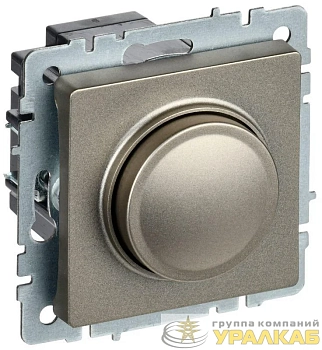Светорегулятор СП BRITE пов-наж. 600Вт СС10-1-0-БрШ механизм шампань IEK BR-D20-0600-K37