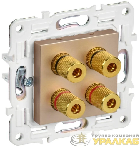 Аудиорозетка 4-м SKANDY SK-A01Sa песочн. IEK SK-S40-K98 детальная картинка