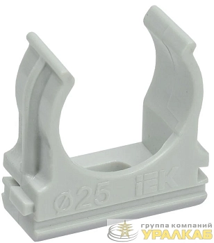 Держатель для труб (клипса) CF25 с защелкой ELASTA IEK CTA10D-CF25-K41-100