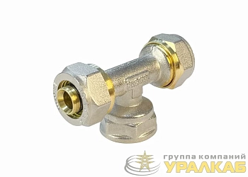 Тройник обжимной с переходом на ВР 16х1/2х16дюйм (160/10) VALFEX VF.332.N.161216