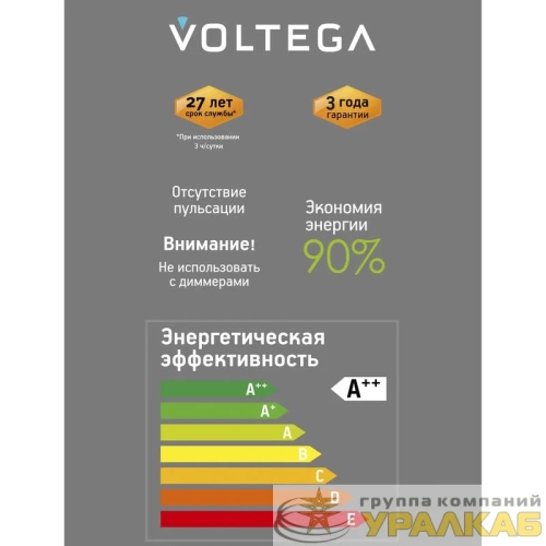 Лампа светодиодная Loft Led G125FC1978 4Вт 1800К E27 Voltega 8569 детальная картинка
