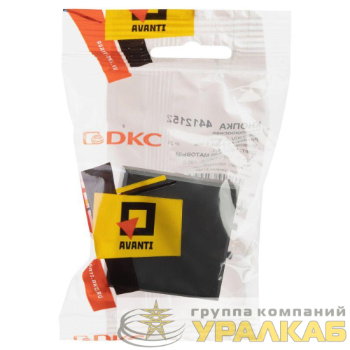 Кнопка модульная 1-кл. 2мод. Avanti "Черный матовый" DKC 