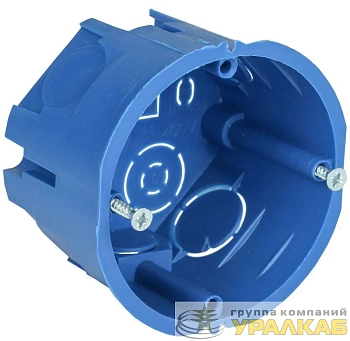 Коробка установочная С3 d68x45 для твердых стен (с саморезами) IEK UKT10-068-045-000-A-N-UO