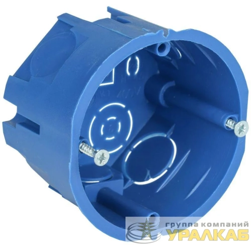 Коробка установочная С3 d68x45 для твердых стен (с саморезами) IEK UKT10-068-045-000-A-N-UO детальная картинка
