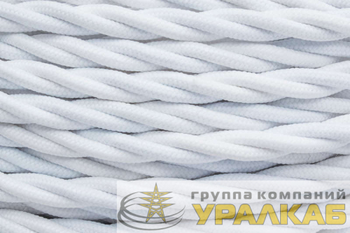 Провод ретро 2х1.5 матов. бел. (уп.20м) Bironi B1-424-71-20 детальная картинка