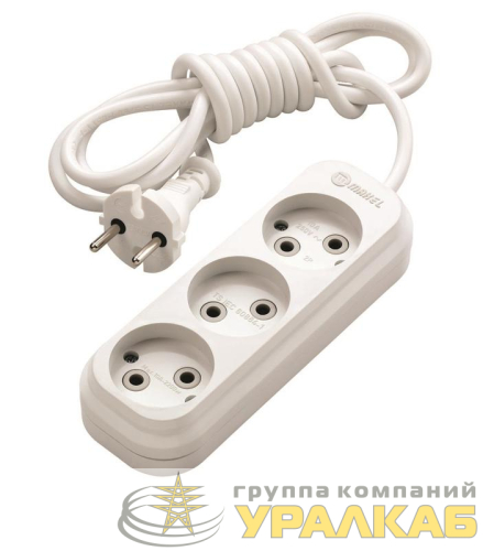 Удлинитель 3х10м без заземл. 10А IP20 Makel MGP128