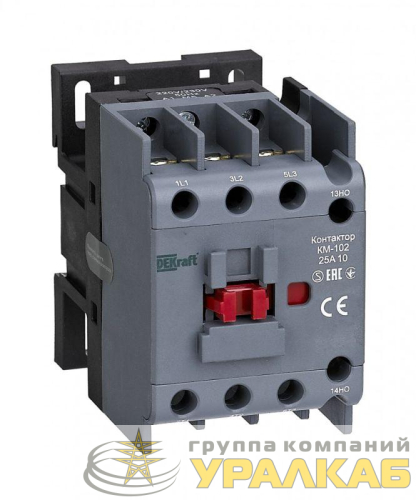 Контактор КМ-102 3п 25А кат. 230В AC 1НО AC-3 AC-4 DEKraft 22004DEK