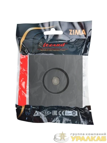 Розетка ТВ оконечная СП ZIMA IP20 черн. бархат LEZARD 