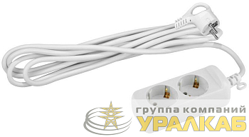 Удлинитель 2х3м с заземл. 10А IP20 UX-2e-3m ПВС 3х0.75 Эра Б0038573